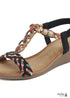 Boho Retro Flower Large Size Sandals